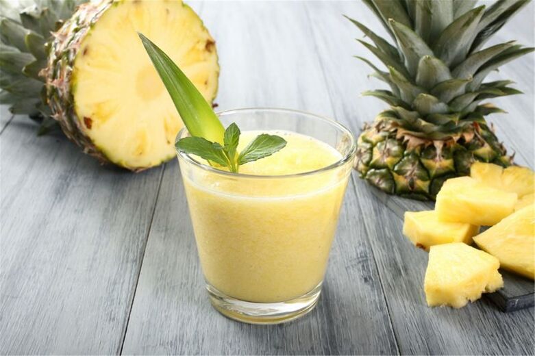 shake minceur à l'ananas
